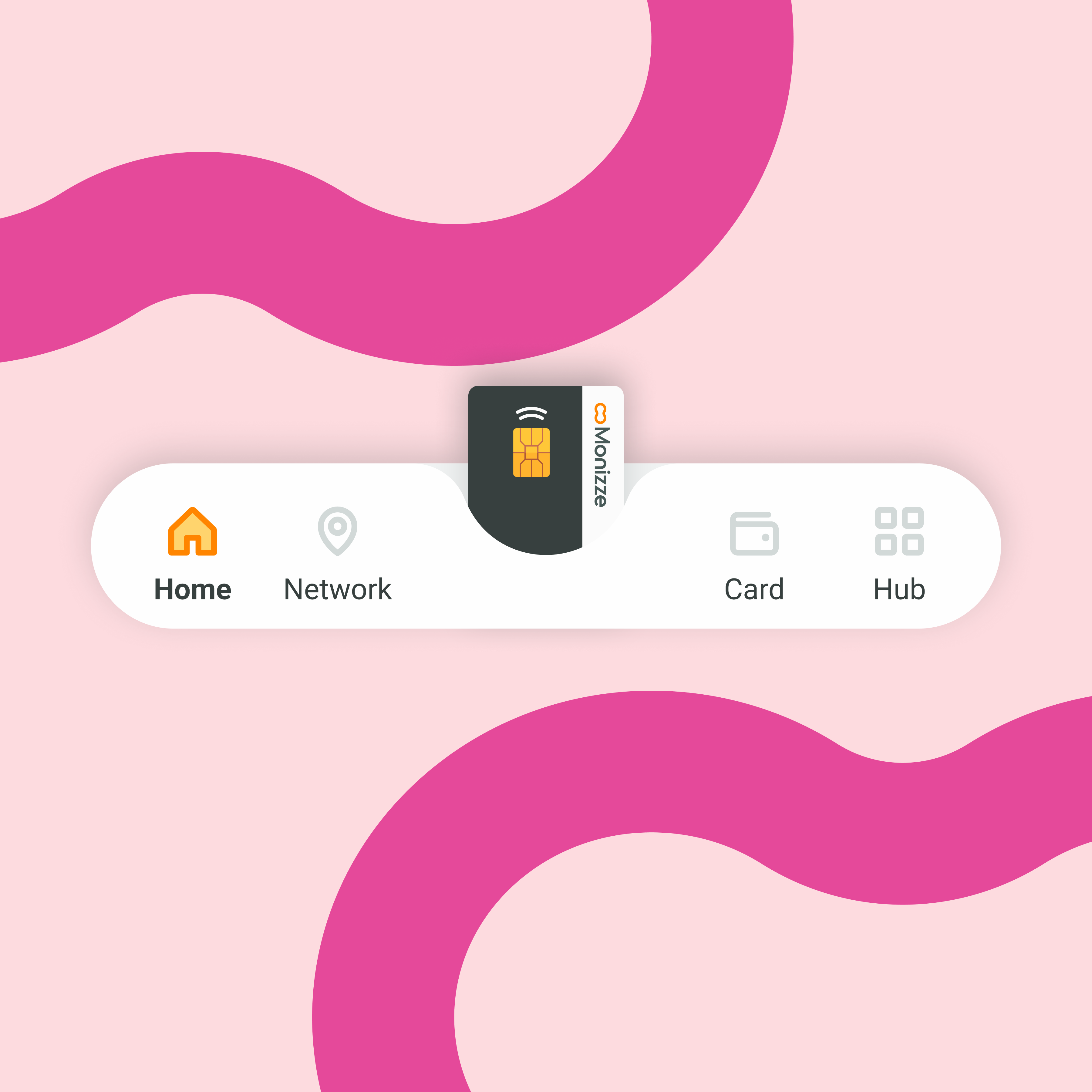 New navigation bar in the Monizze app